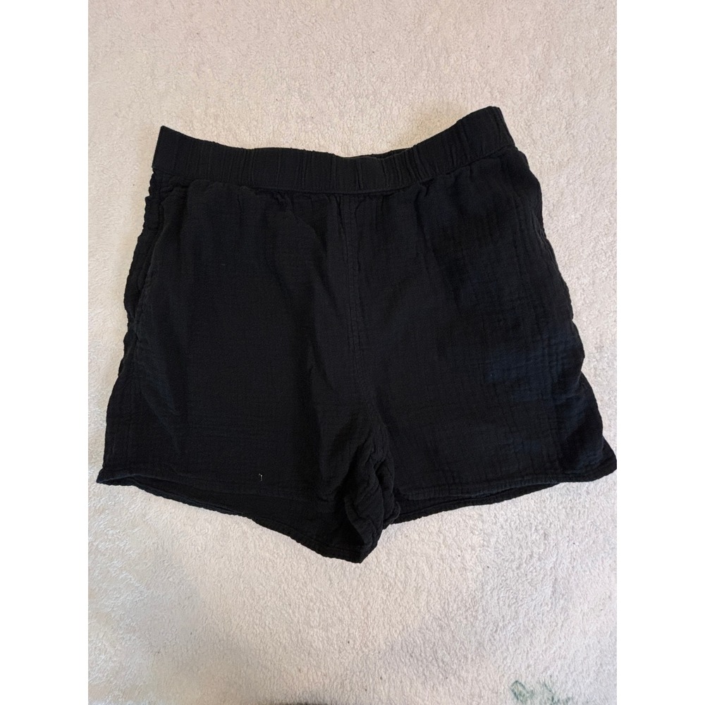 Universal Thread Black Gauze Shorts Womens Small Elastic Waist Cotton Casual